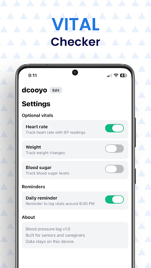 Simple Blood Pressure Tracker Screenshot 3