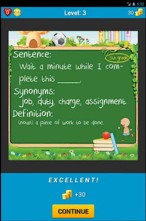 Vocabulary Quiz Screenshot 2