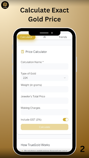 TrueGold : Get Real Gold Rates Screenshot 1