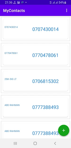 MyContacts Screenshot 1
