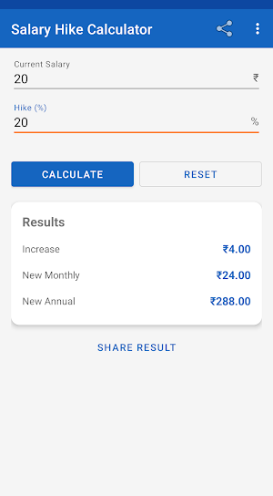Salary Hike Calculator Screenshot 2