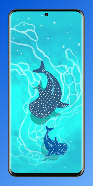 Kawaii Whale Wallpaper Screenshot 3