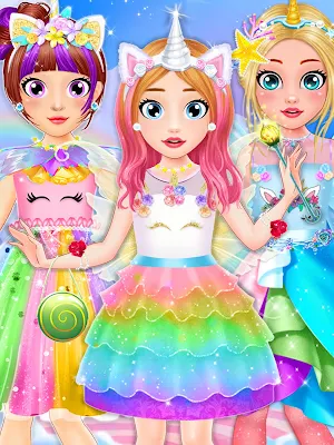 Unicorn Fashion Dress Up Makeover: Girls Games Screenshot 0