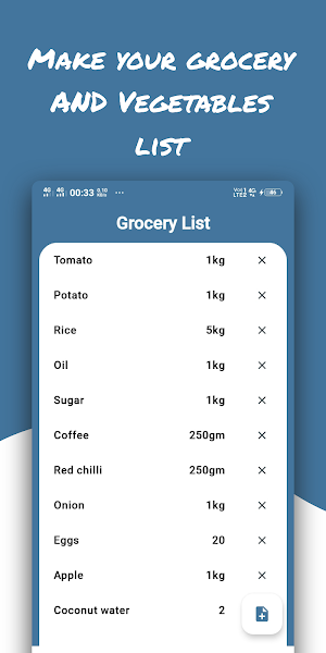 Meal Planner - Grocery List Screenshot 2