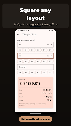 Framing Calc: Rafter & Stairs Screenshot 2