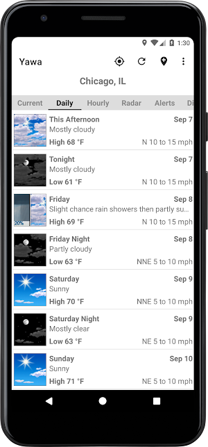 Yawa: U.S. Weather Screenshot 1