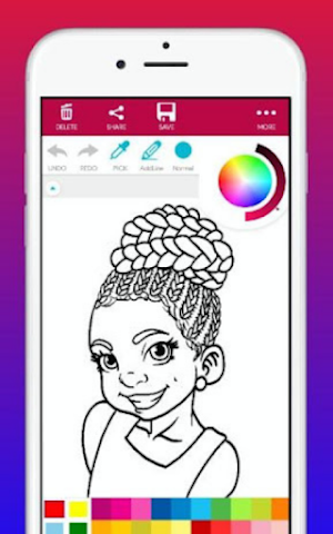 African Girl Coloring book Screenshot 0