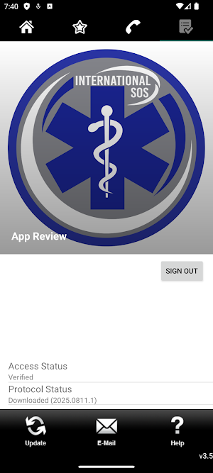 International SOS EMS Screenshot 2