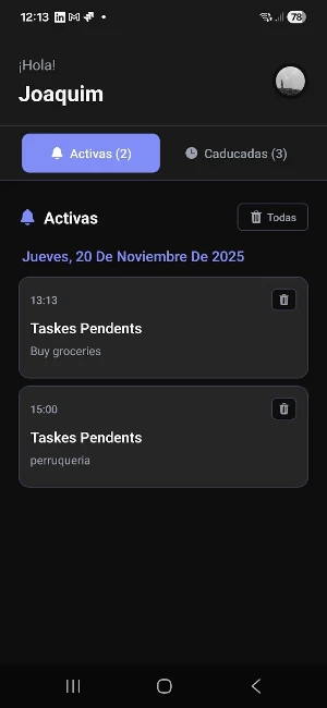 Obsidian Reminders - Notelert Screenshot 0