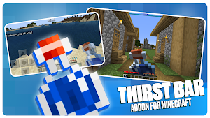 Addon Thirst Bar for Minecraft Screenshot 0