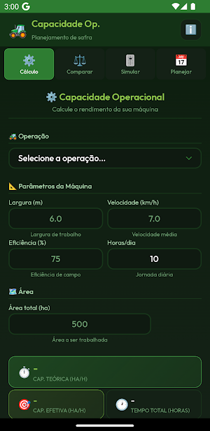 Operational Capacity Screenshot 2