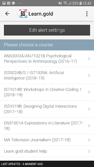 Goldsmiths Student App Screenshot 2