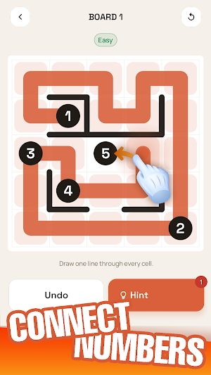 Zip Flow: Number Path Puzzle Screenshot 1