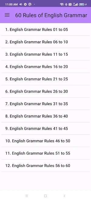 60 Rules of English Grammar Screenshot 0