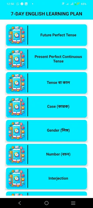 Learn English in 7 days Plan Screenshot 0