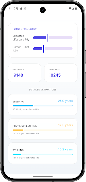 Life in Percent - Time Left Screenshot 1