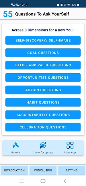 55 Questions To Ask YourSelf Screenshot 1