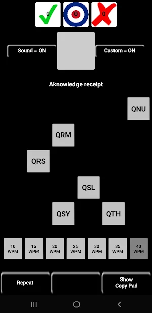 Amateur ham radio Q-code quiz Screenshot 3