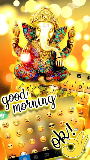 Lord Ganesha Keyboard Background Screenshot 2
