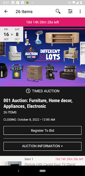 Daily deals bids Screenshot 1