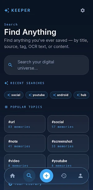 Keeper: Your Digital Memory Screenshot 2