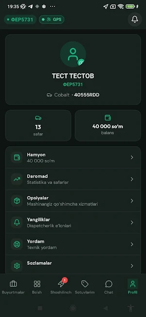 Shaharlararo Driver TAXI 1313 Screenshot 2
