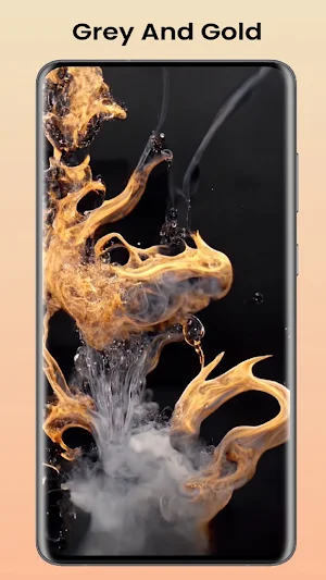 Grey And Gold Wallpaper Screenshot 3
