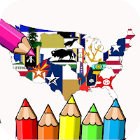 coloring flag of U.S. state