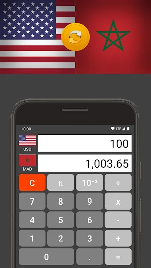 US Dollar / Moroccan Dirham Screenshot 0