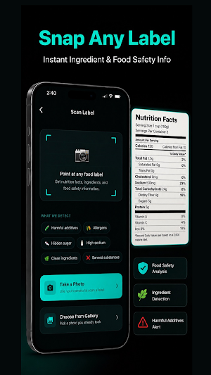 AI Nutrition Label Scanner Screenshot 0