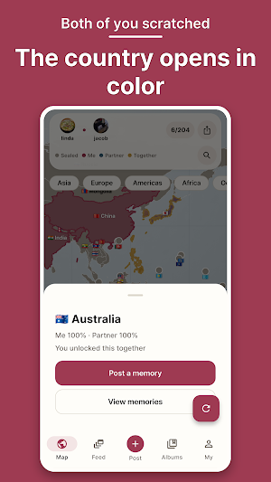 Scratchy Us: Couple Travel Map Screenshot 2