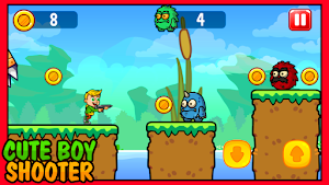 Cute Boy Shooter Running Shoes Screenshot 0