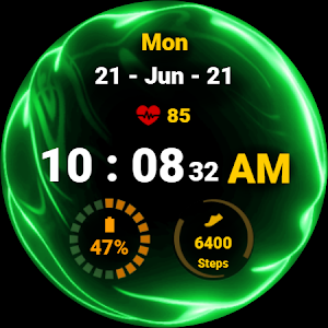 Fluid Green Watch Face Screenshot 0