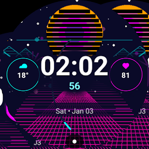 Synthwave Watch Face Screenshot 1
