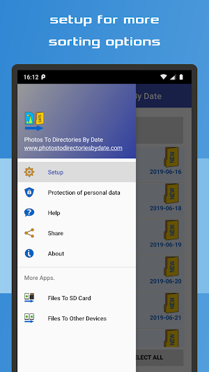 Photos To Directories By Date Screenshot 2