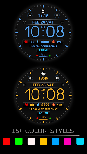 Minimal Black Watch Face WIN26 Screenshot 1