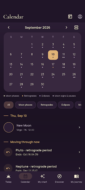 Phoenix Rituals: Moon & Chart Screenshot 2