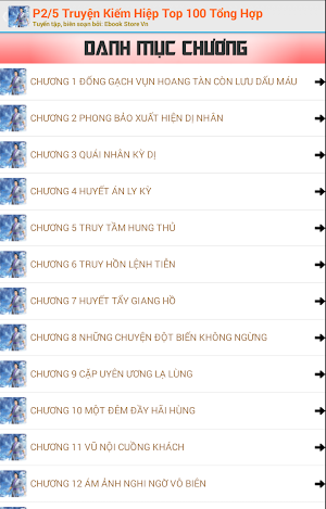 Truyện Kiếm Hiệp Top 100 Tổng Hợp Phần 2/5 Screenshot 3