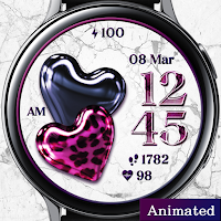 Black Pink Heart_Watchface
