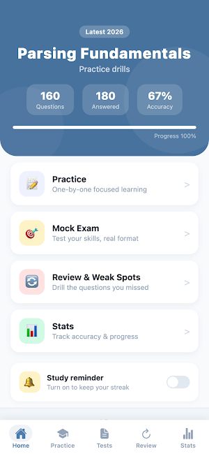Parsing Fundamentals: Practice Screenshot 0