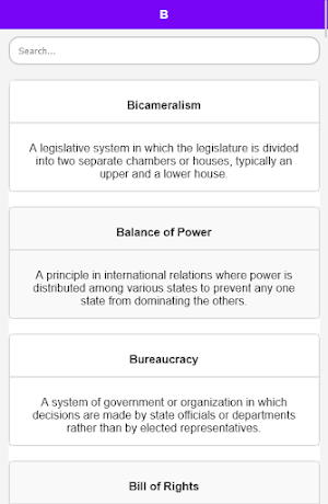 Political Science Dictionary Screenshot 2