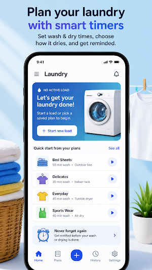 Laundry Timer & Drying Planner Screenshot 0