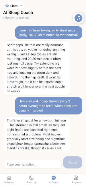 Newborn AI Sleep Coach Screenshot 2