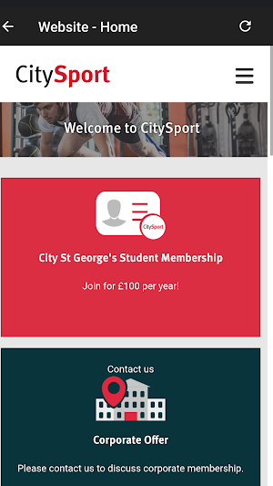 CitySport. Screenshot 2
