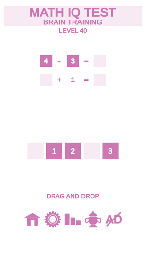 Math IQ test + Brain Training Screenshot 1