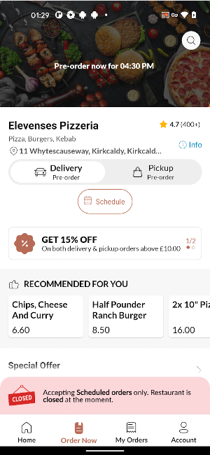 Elevenses Pizzeria Screenshot 2