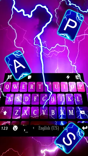 Thunder Lightning Keyboard Background Screenshot 1