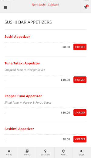 Nori Sushi Caldwell Screenshot 1