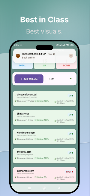 Server Uptime Monitor Screenshot 2