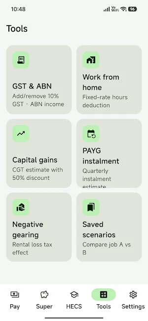 Australia Tax & Super Calc Screenshot 3